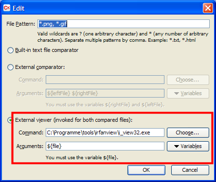 use file viewers to compare them