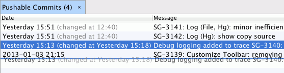 reorder commits by using drag and drop