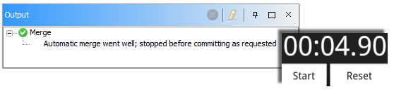 Fast execution of a merge