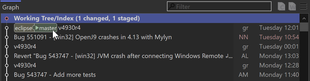 For the dark theme refs are now also shown dark.
