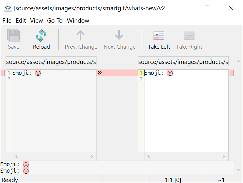 The file compare supports now UTF-32 characters.