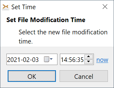 Set file time.